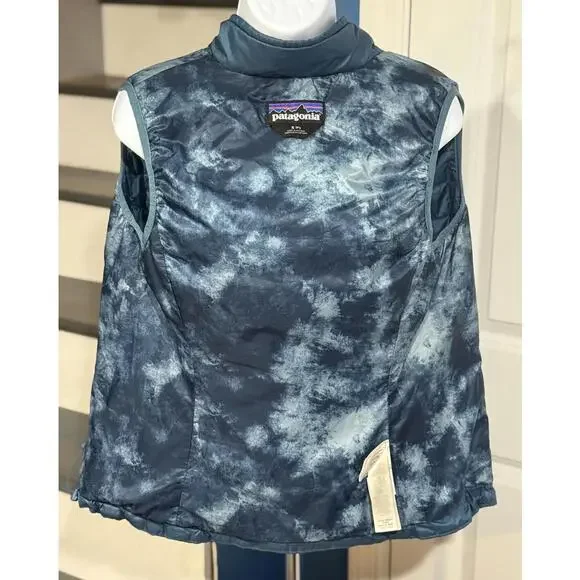 Women's Size Small Patagonia Nano Puff Insulated Vest Full Zip Jacket Blue Nylon - Picture 4 of 6